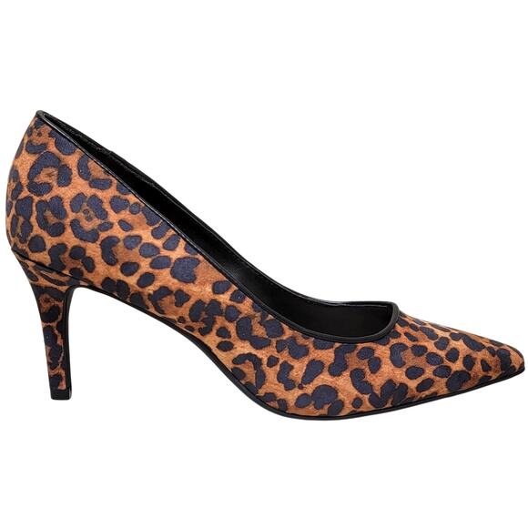 On 34th Women Jeules Classic Stiletto Pump Heels Size US 9.5M Leopard Brown - Picture 2 of 4
